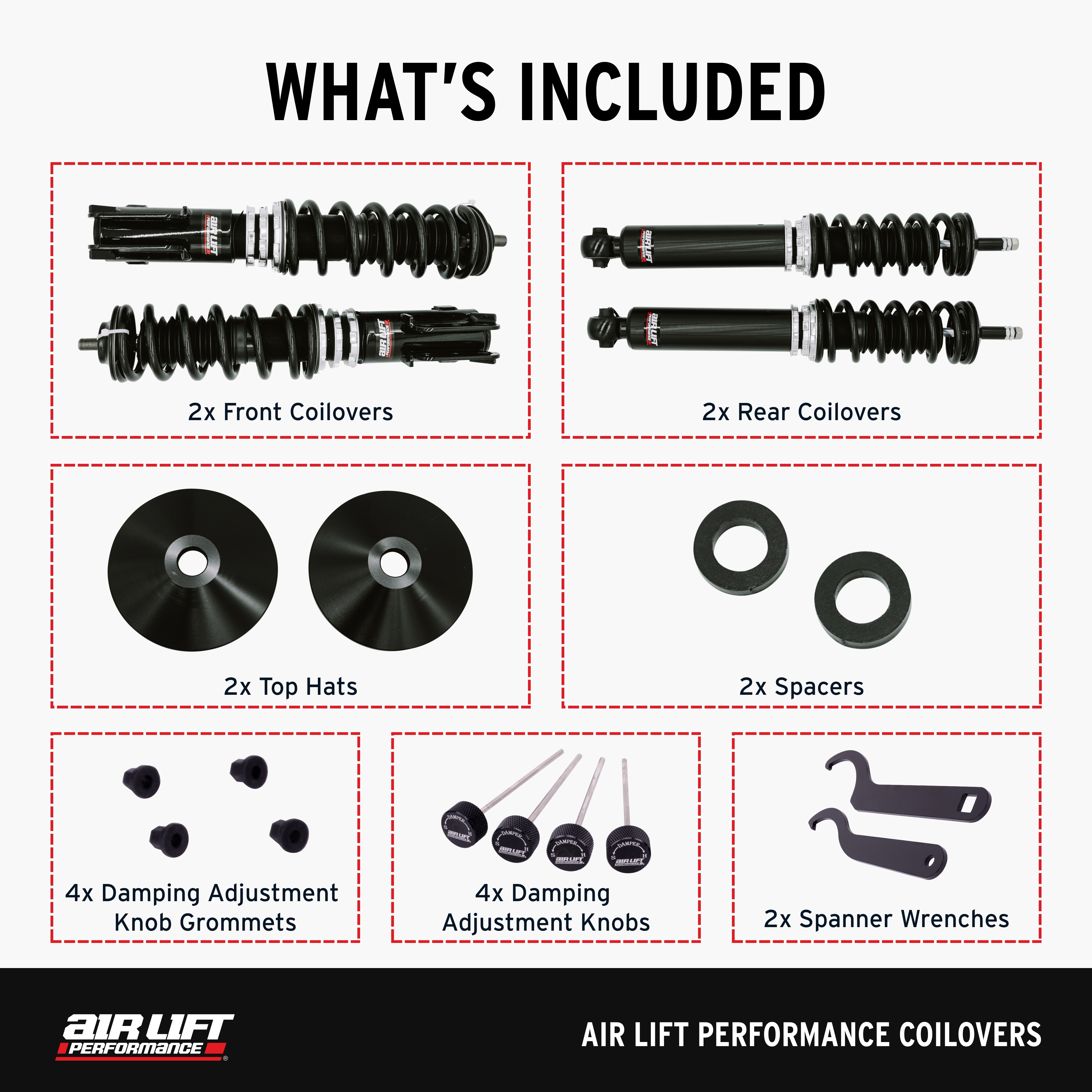 Air Lift Performance 79022 Air Lift Performance Coilover Front And Rear Kit